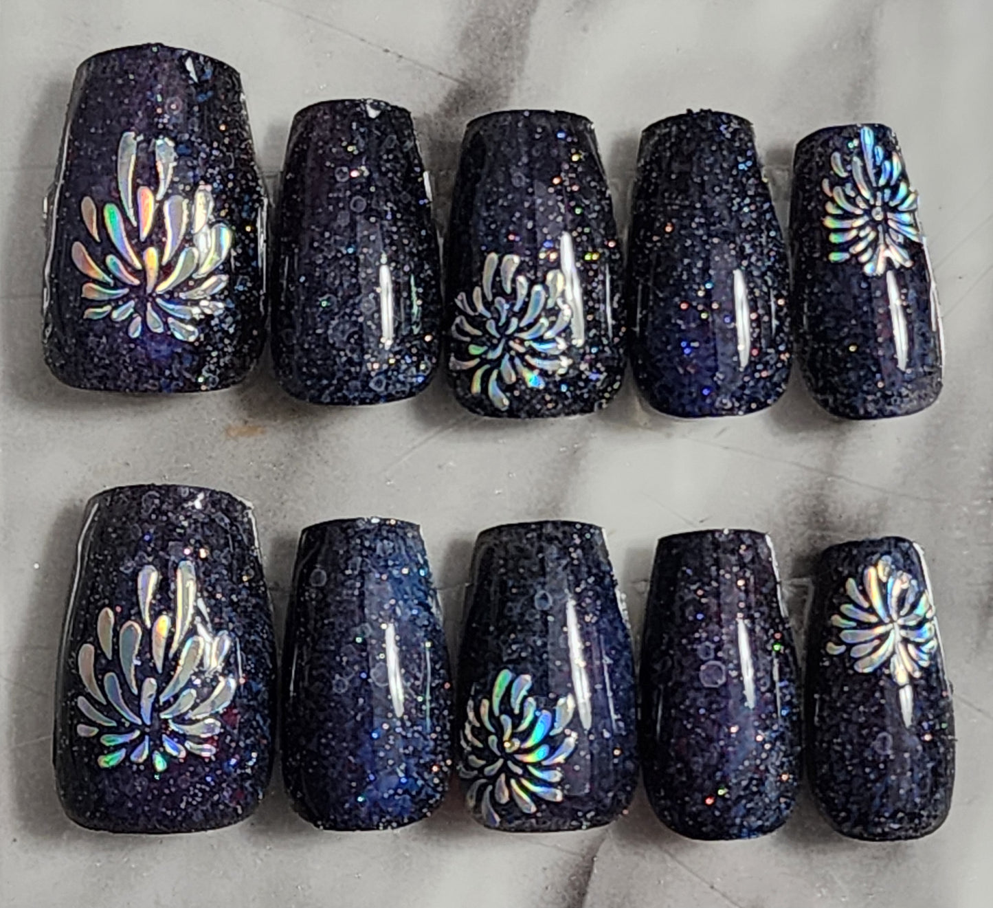 Midnight blue fireworks