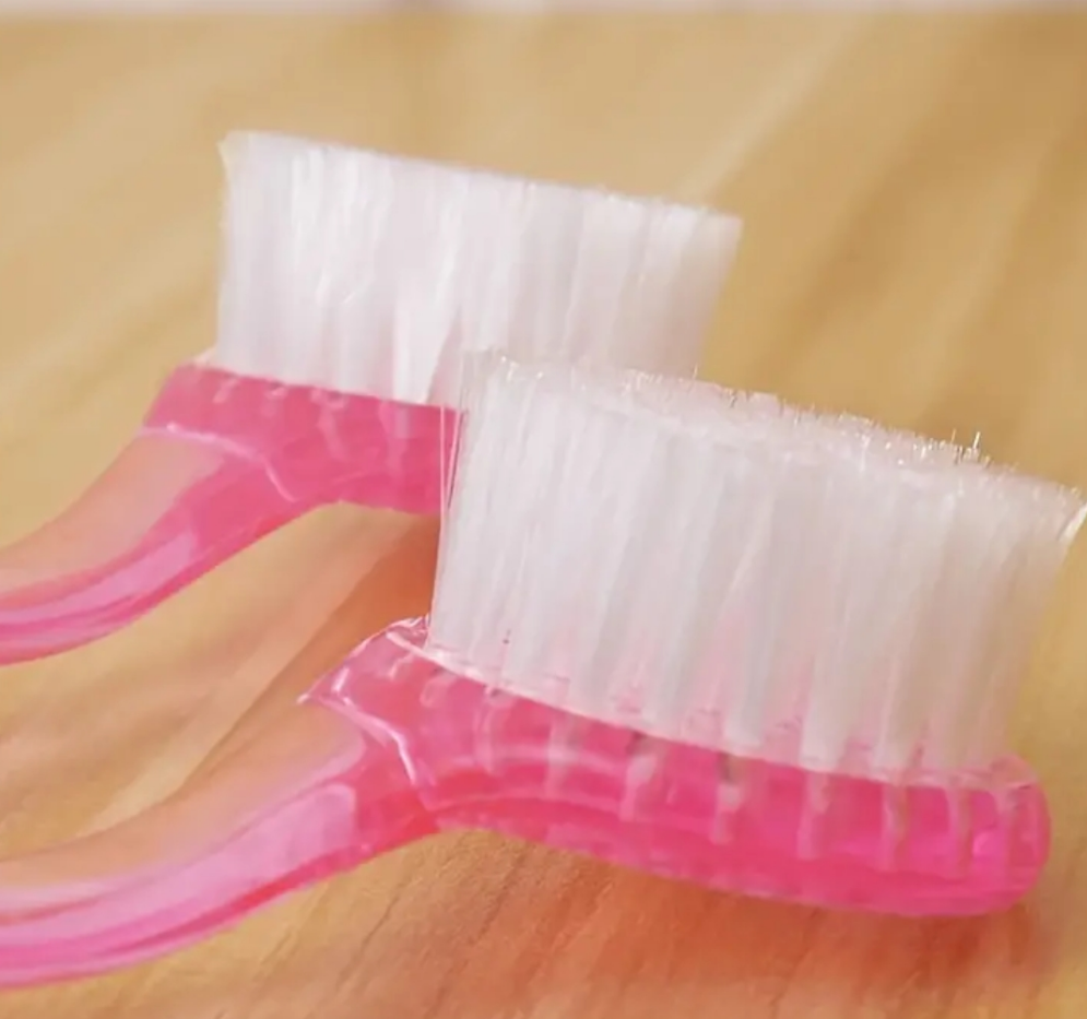 2pcs Round nail scrub brush
