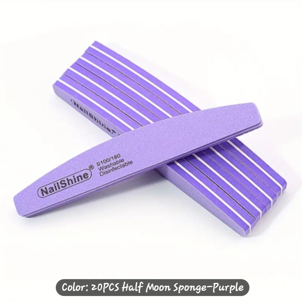 Purple half moon files 100/180