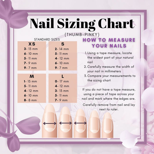 Nail sizing guide - Screen shot for reference 😀