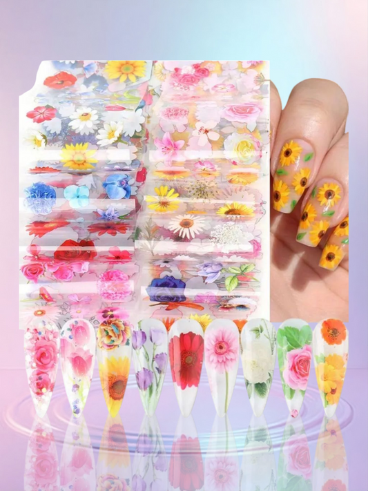 Floral design Nail foils