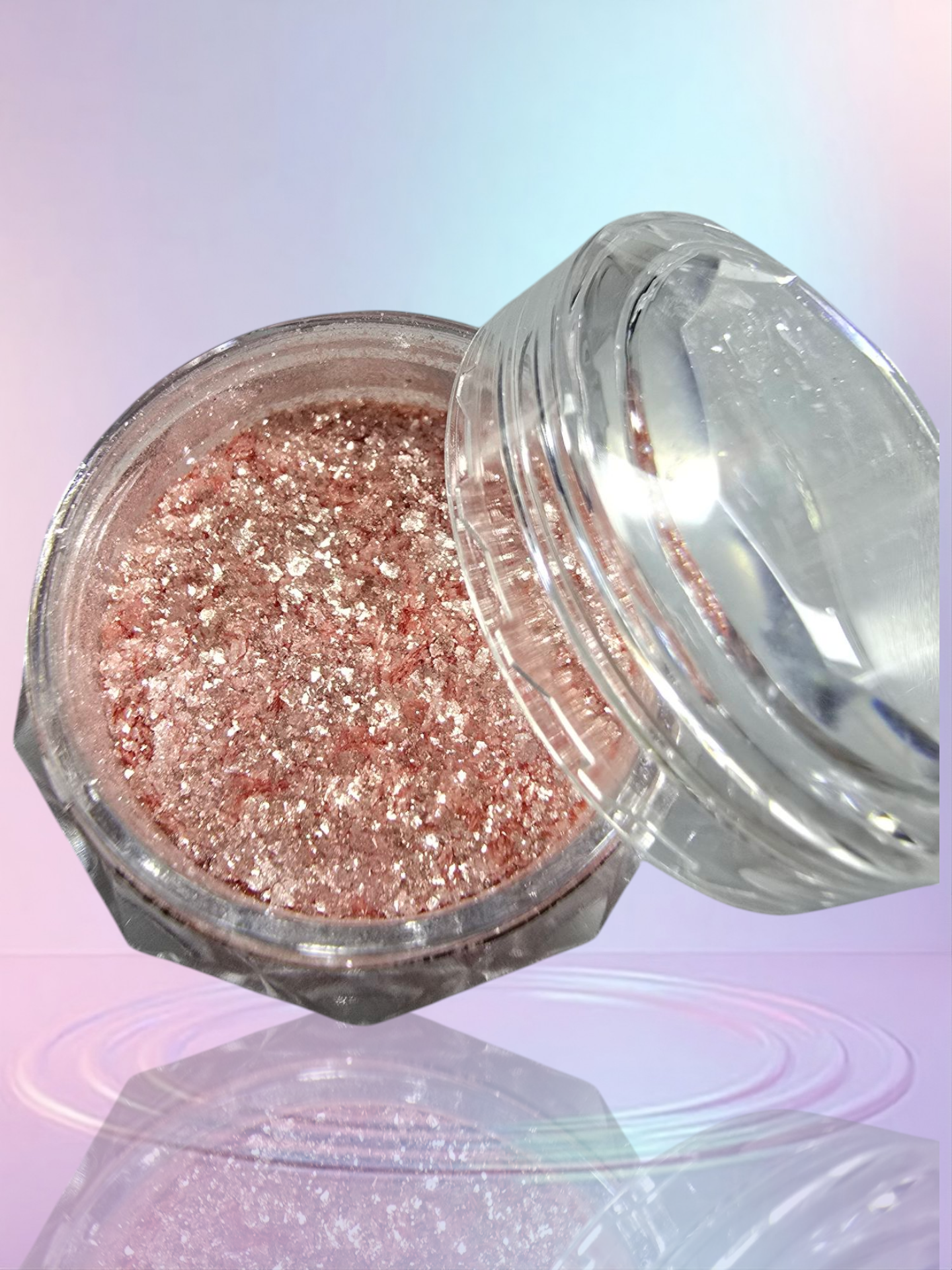 Coral Sparkling Holographic Glitter/Chrome Dust