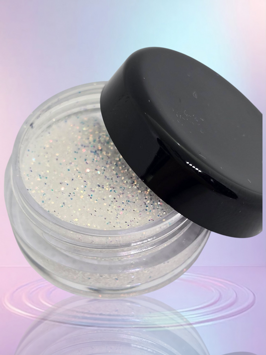 Fine White iridescent glitter