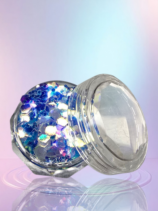 Blue Holographic Chunky Glitter
