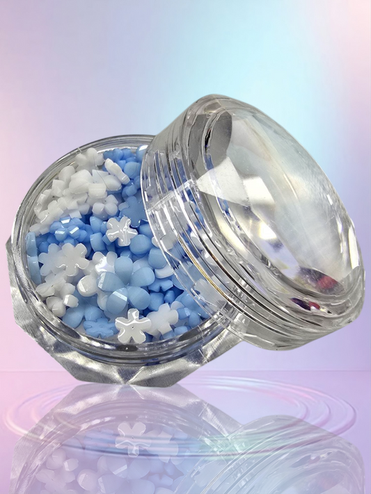 Blue & white Flowers -small jar