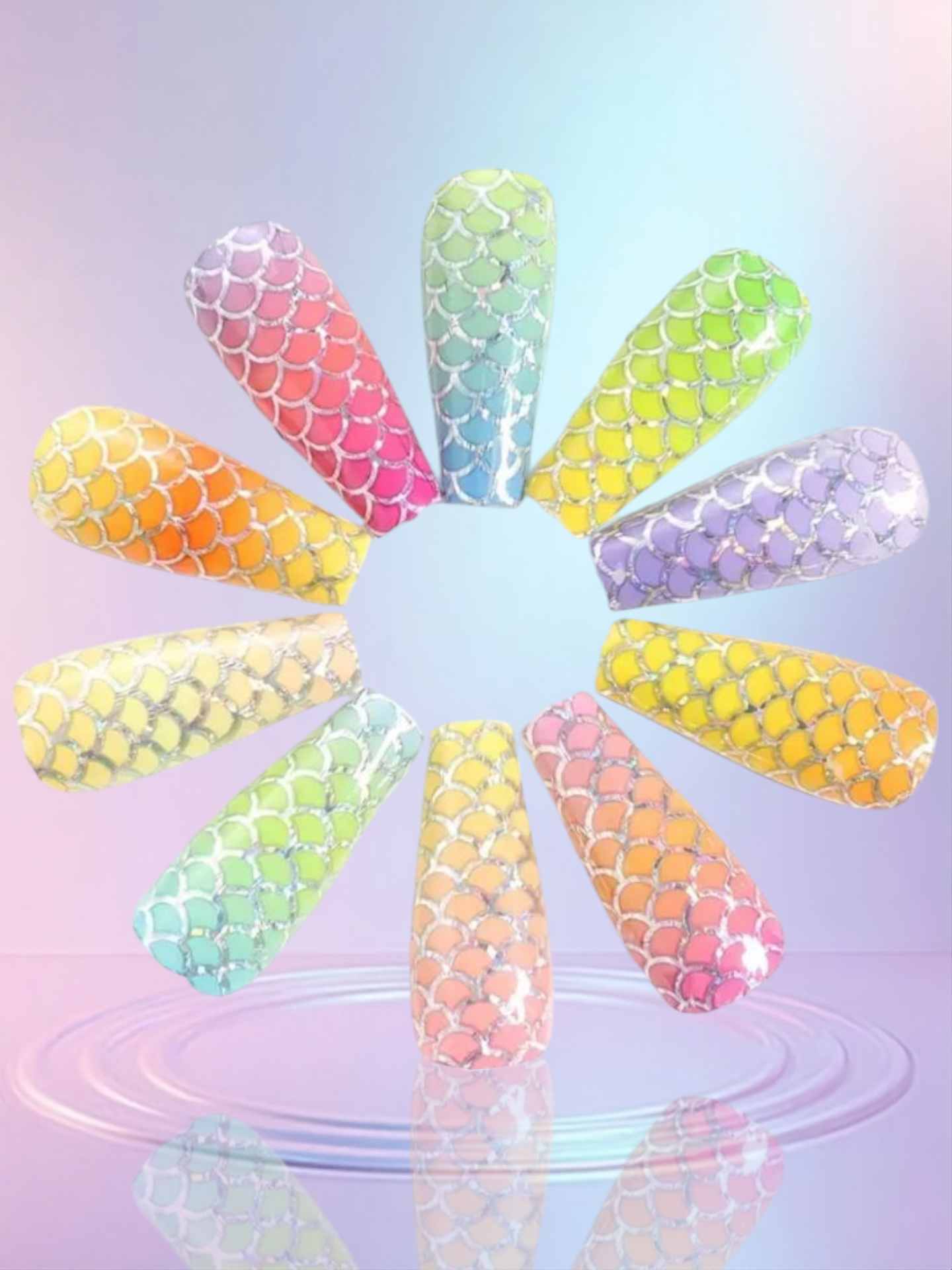 Mermaid print Nail foils