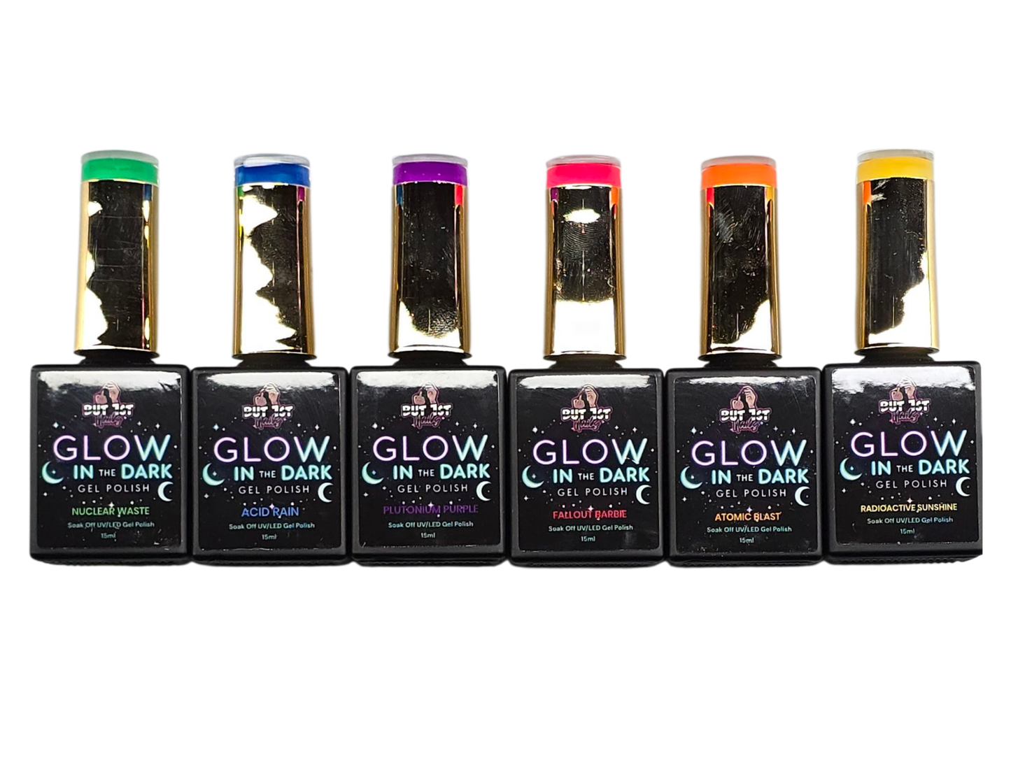 Biohazard Glow Collection- 6 piece set Gel Polish GLOW IN THE DARK