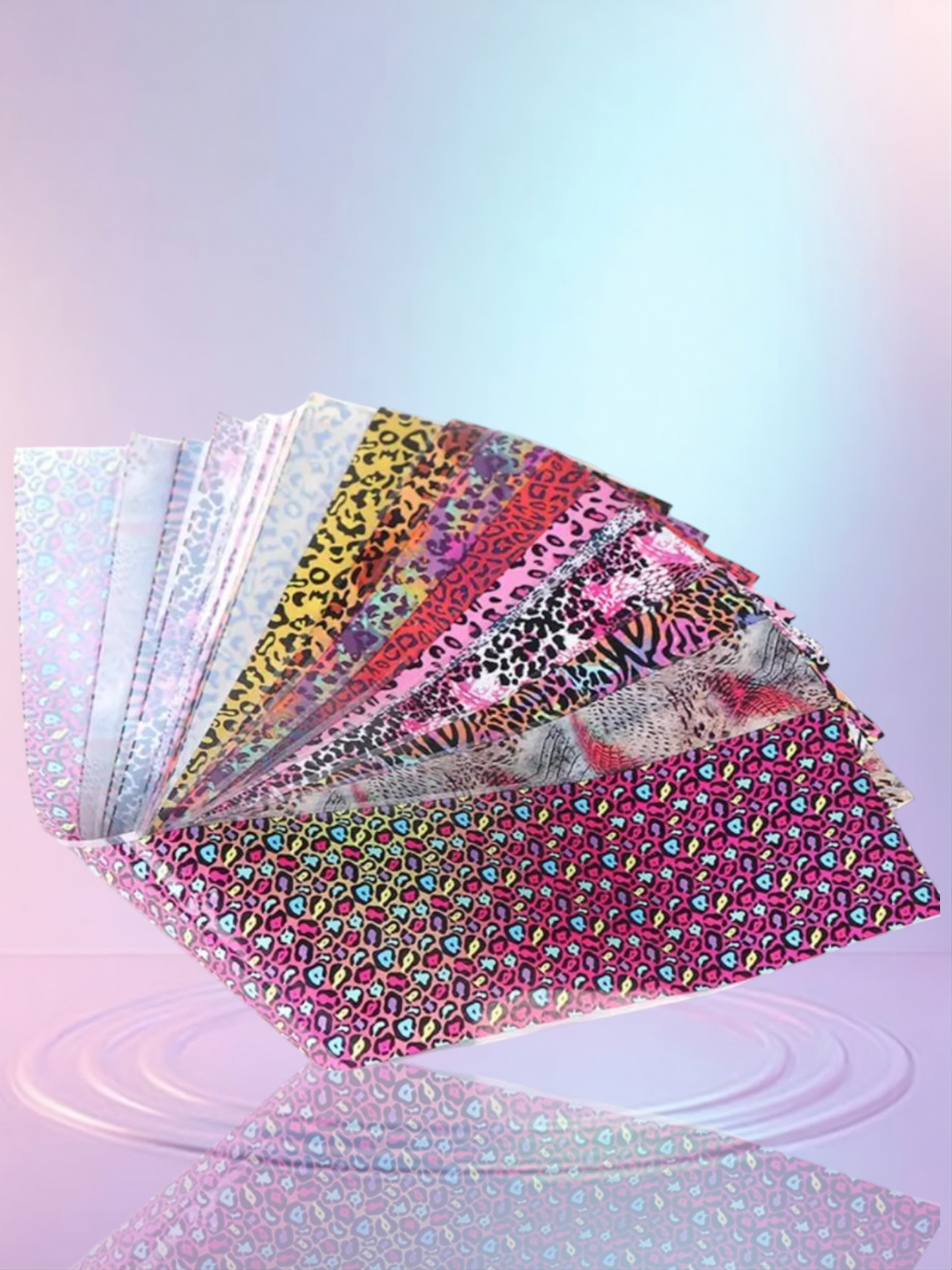 Vibrant animal print nail foils