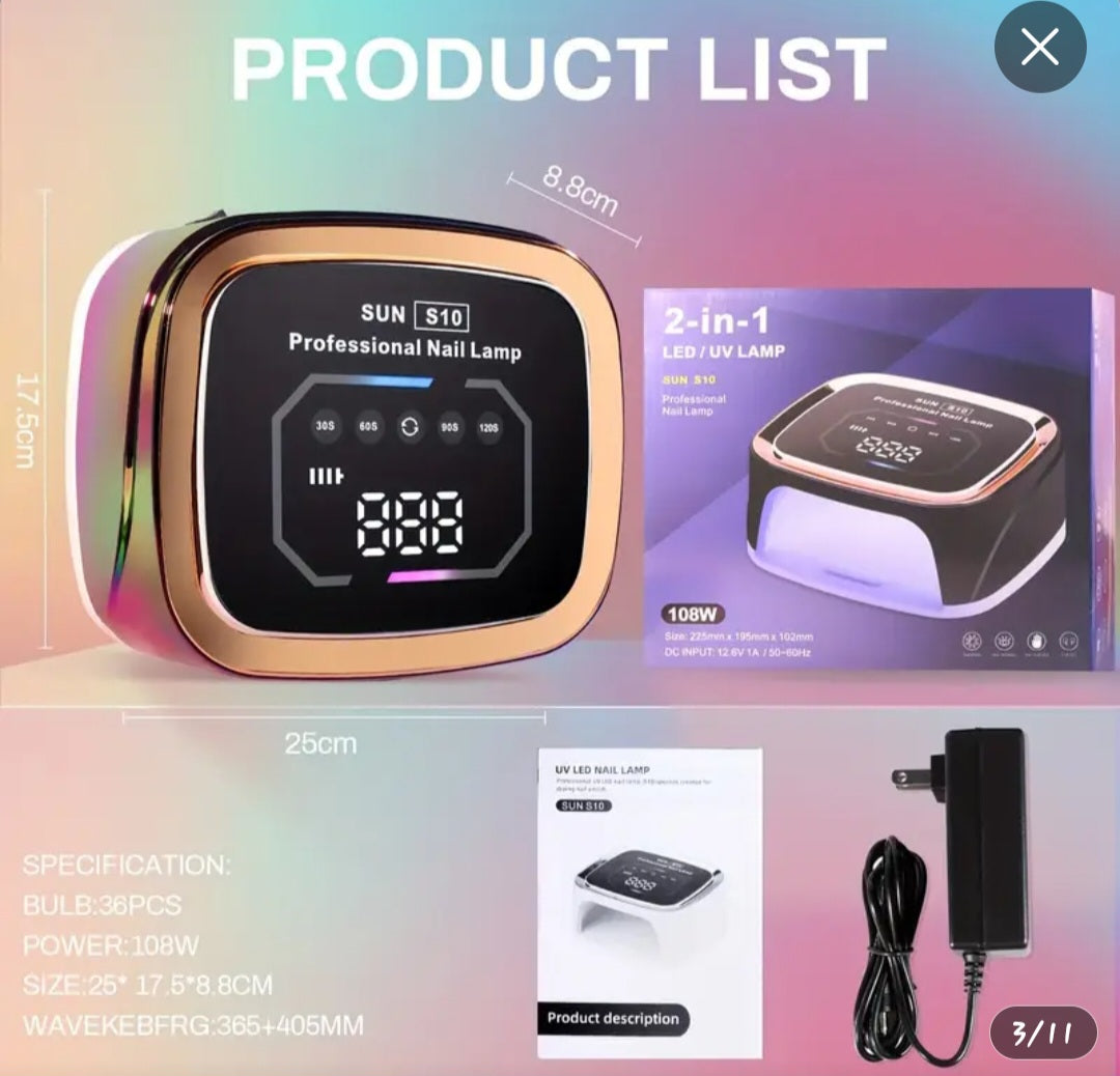 Sun S10 UV / LED Rechargeable Nail lamp