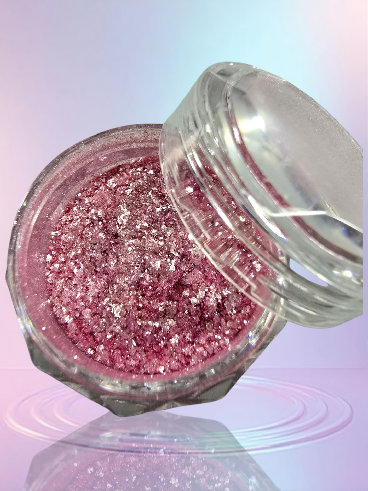 Dark pink Sparkling Holographic Glitter/Chrome Dust