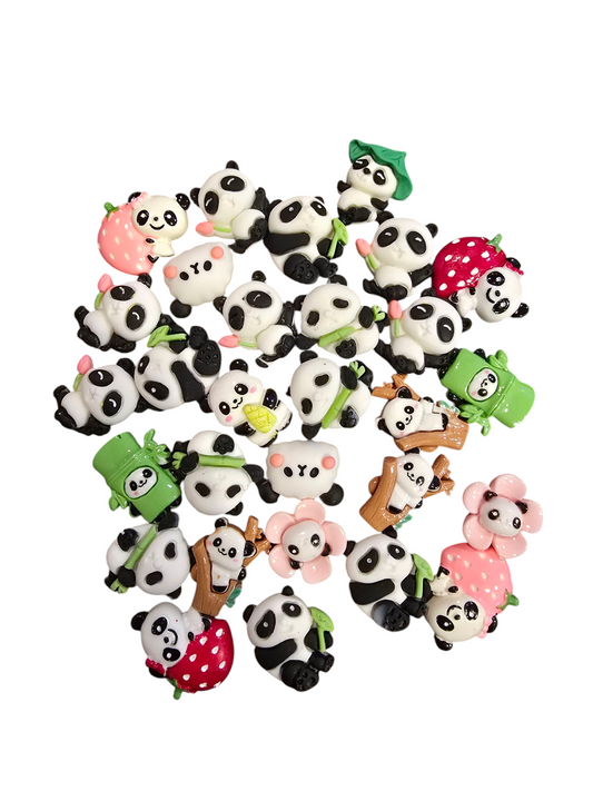 Large panda nail charms 7Pcs