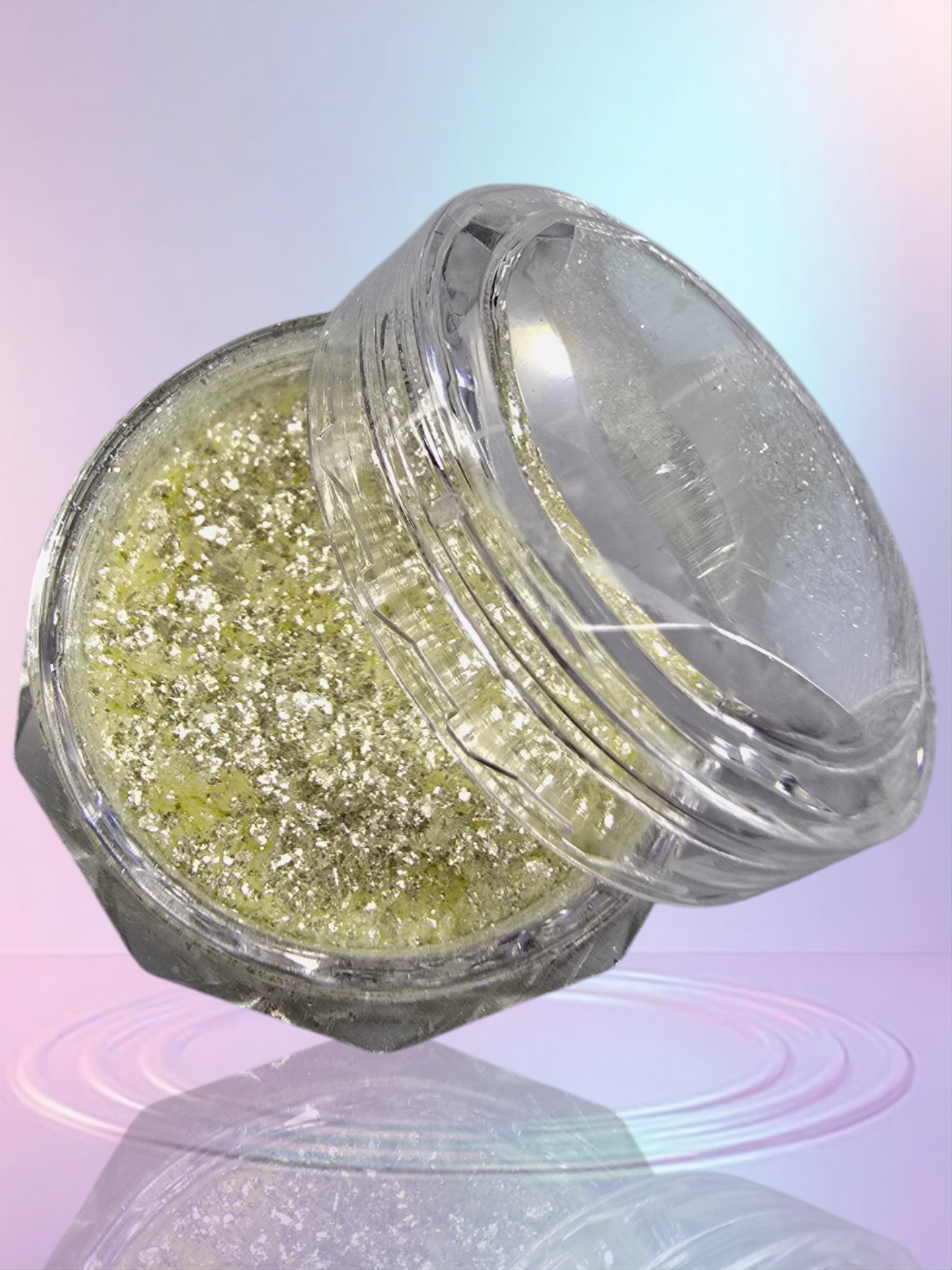 Yellow Sparkling Holographic Glitter/Chrome Dust