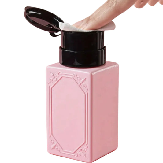 Pink pump bottle