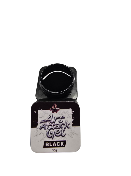 Black Art Attack Gel 15 ml NEW & IMPROVED formula highly pigmented