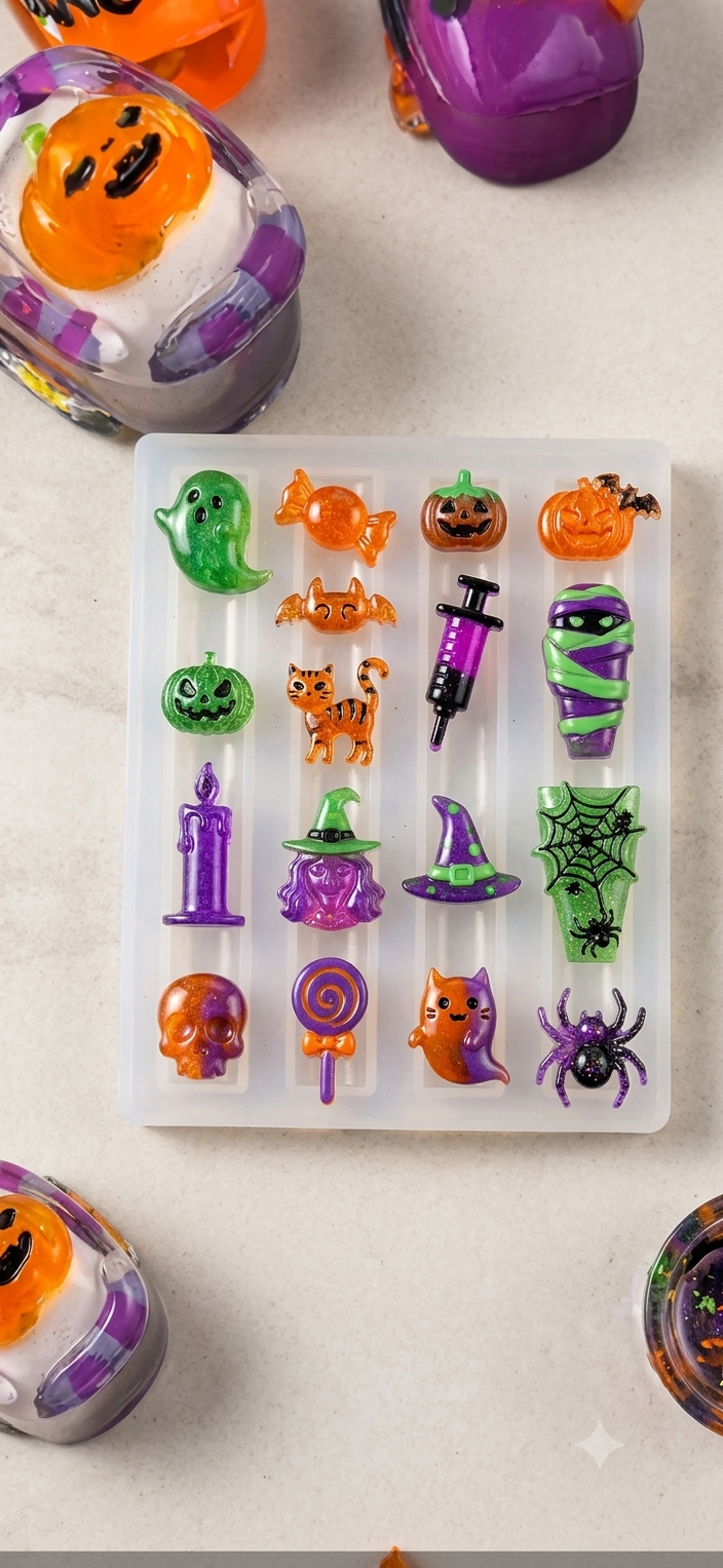 Silicone Nail Art Molds: Halloween Hello Kitty & Friends 5