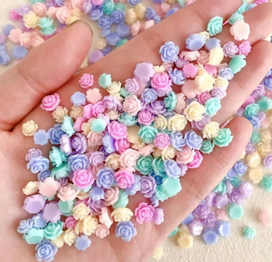 pastel resin flowers