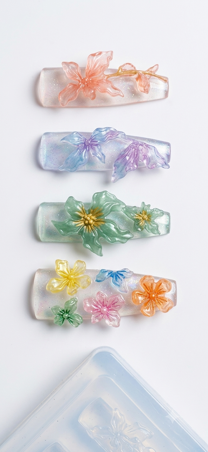 Silicone Nail Art  Molds: Flowers 3