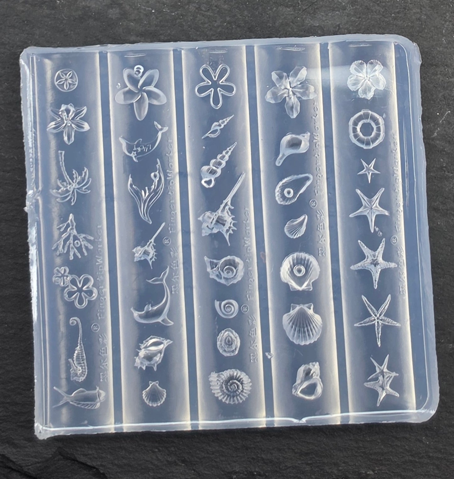 Summer #1 silicone mold beach/shells/fish/flowers