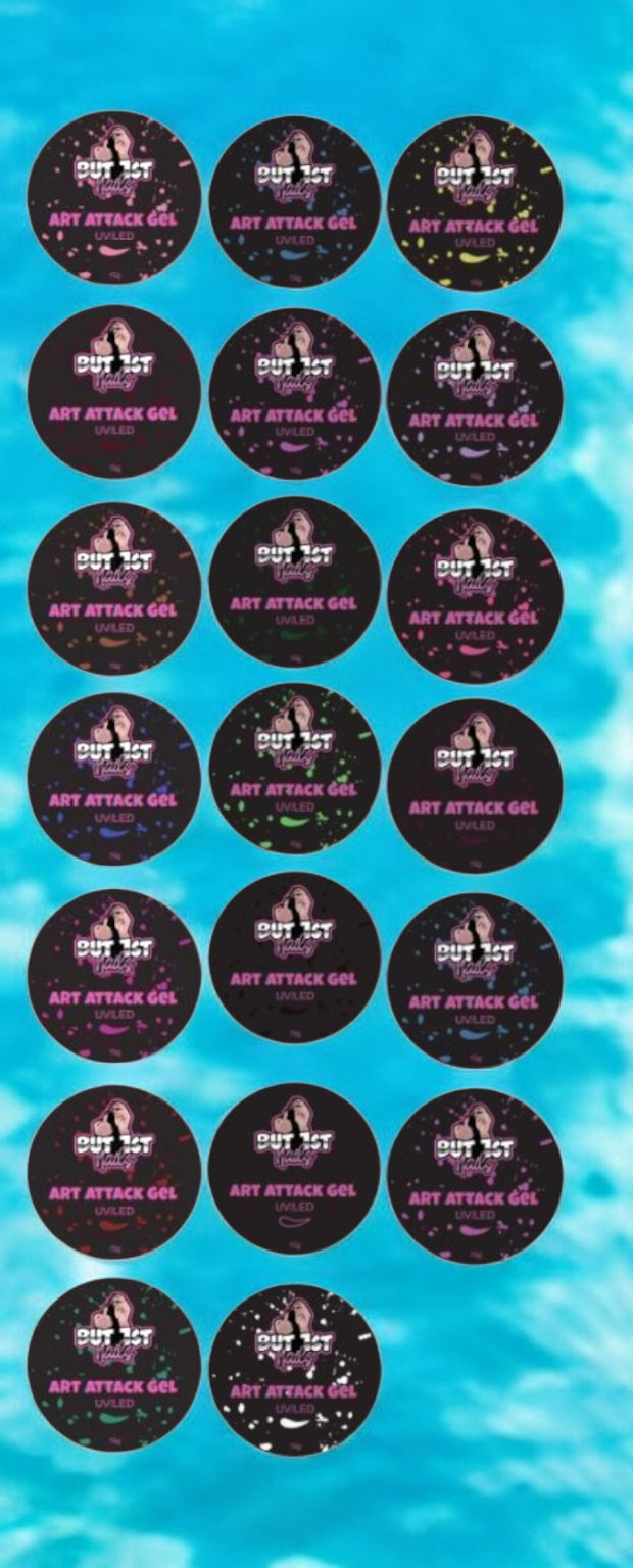 Art Attack Gels - Full Collection 18 colors