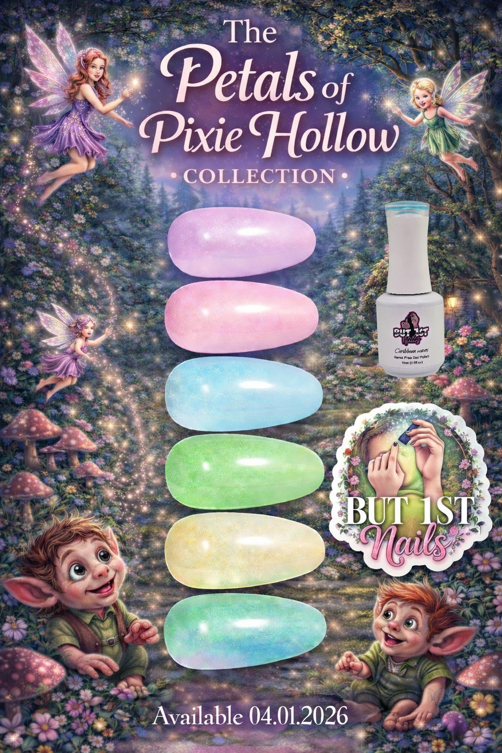 The Petals of Pixie Hallow - 6 PC Gel Polish Collection TPO FREE