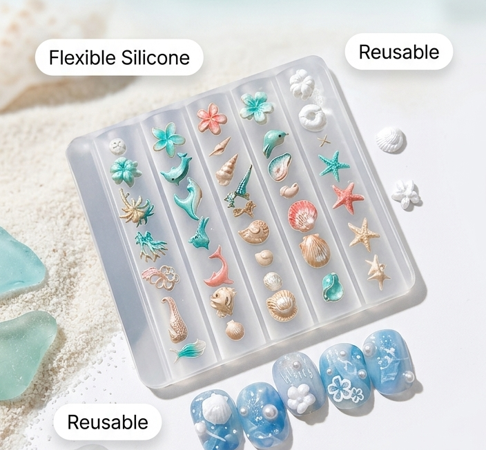 Silicone Nail Art  Mold: Ocean Dreams