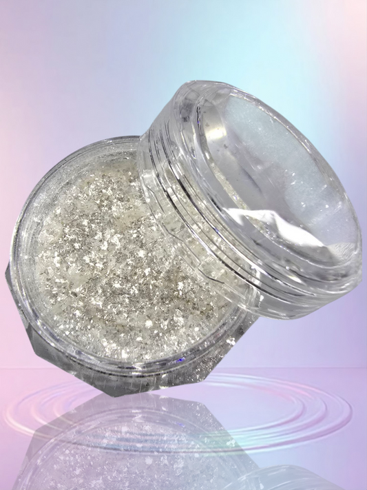 White Sparkling Holographic Glitter/Chrome Dust