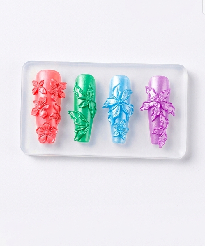 Silicone Nail Art  Molds: Flowers