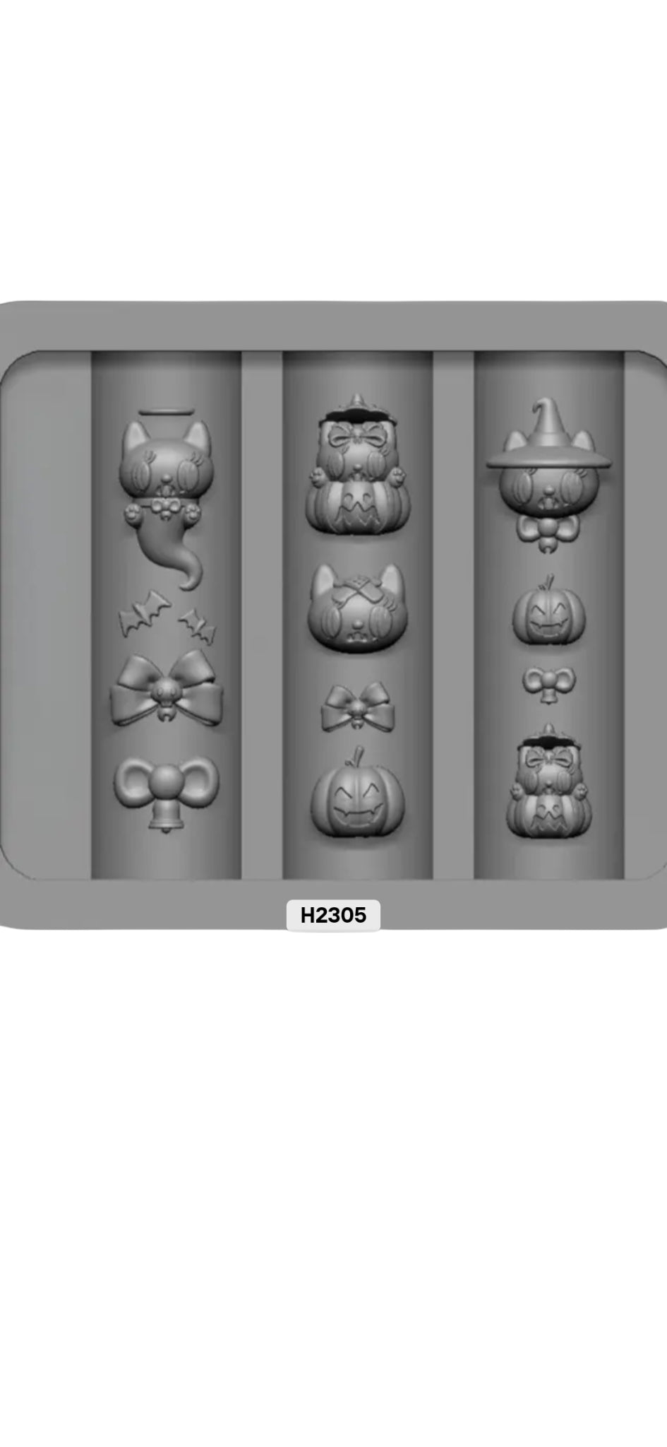 Silicone Nail Art Molds: Halloween Hello Kitty & Friends 2