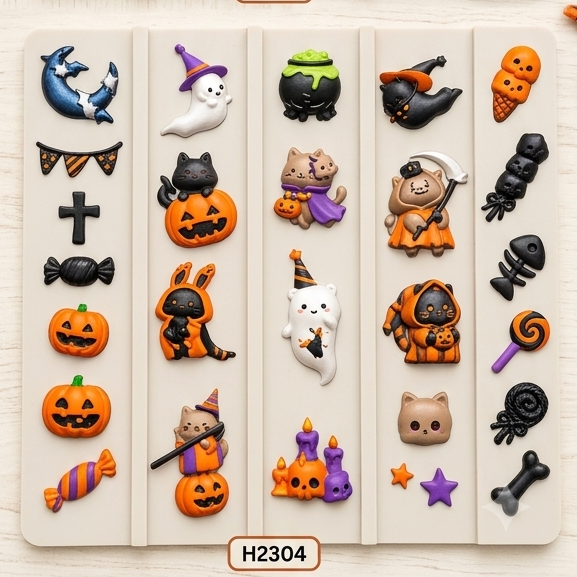 Silicone Nail Art Molds: Halloween Hello Kitty & Friends 3
