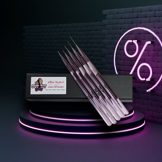 5 PC Elite Nailart liner brush set (thin bristles)