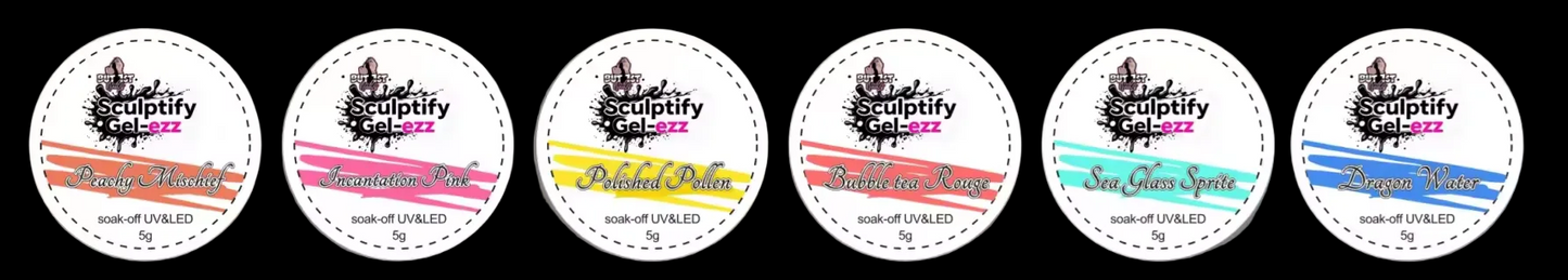 SCULPTIFY GEL-EZZ The Enchanted Honey Glass COLLECTION 6pcs TPO/HEMA FREE