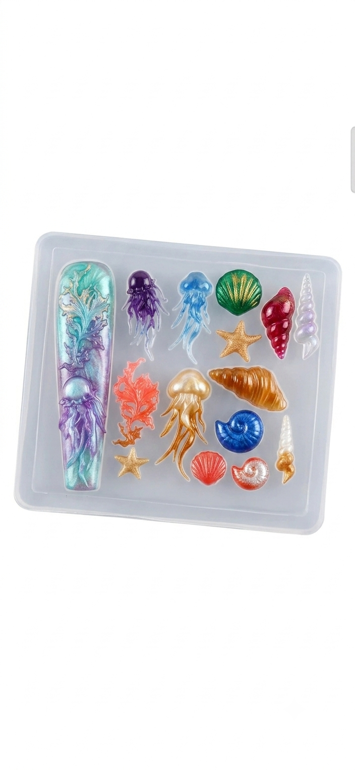 Silicone Nail Art  Mold: Sea Creatures