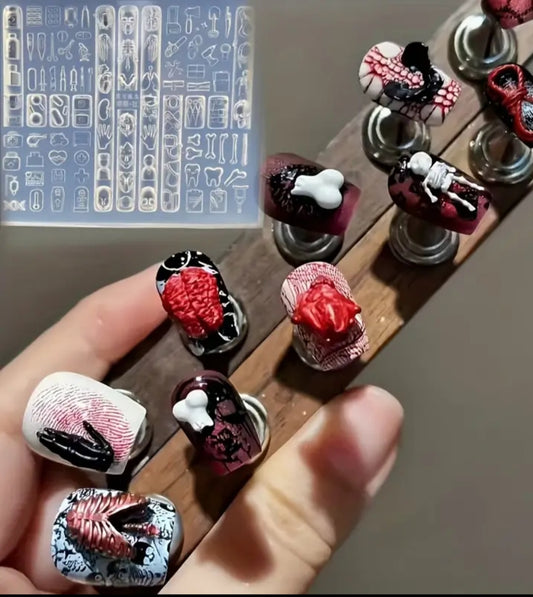 4x4" Silicone Nailrt Mold