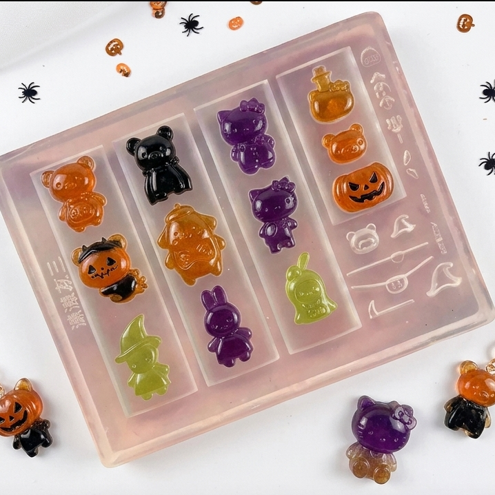 Silicone Nail Art Molds: Halloween Hello Kitty & Friends 1