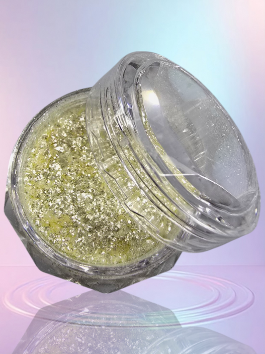 Yellow Sparkling Holographic Glitter/Chrome Dust